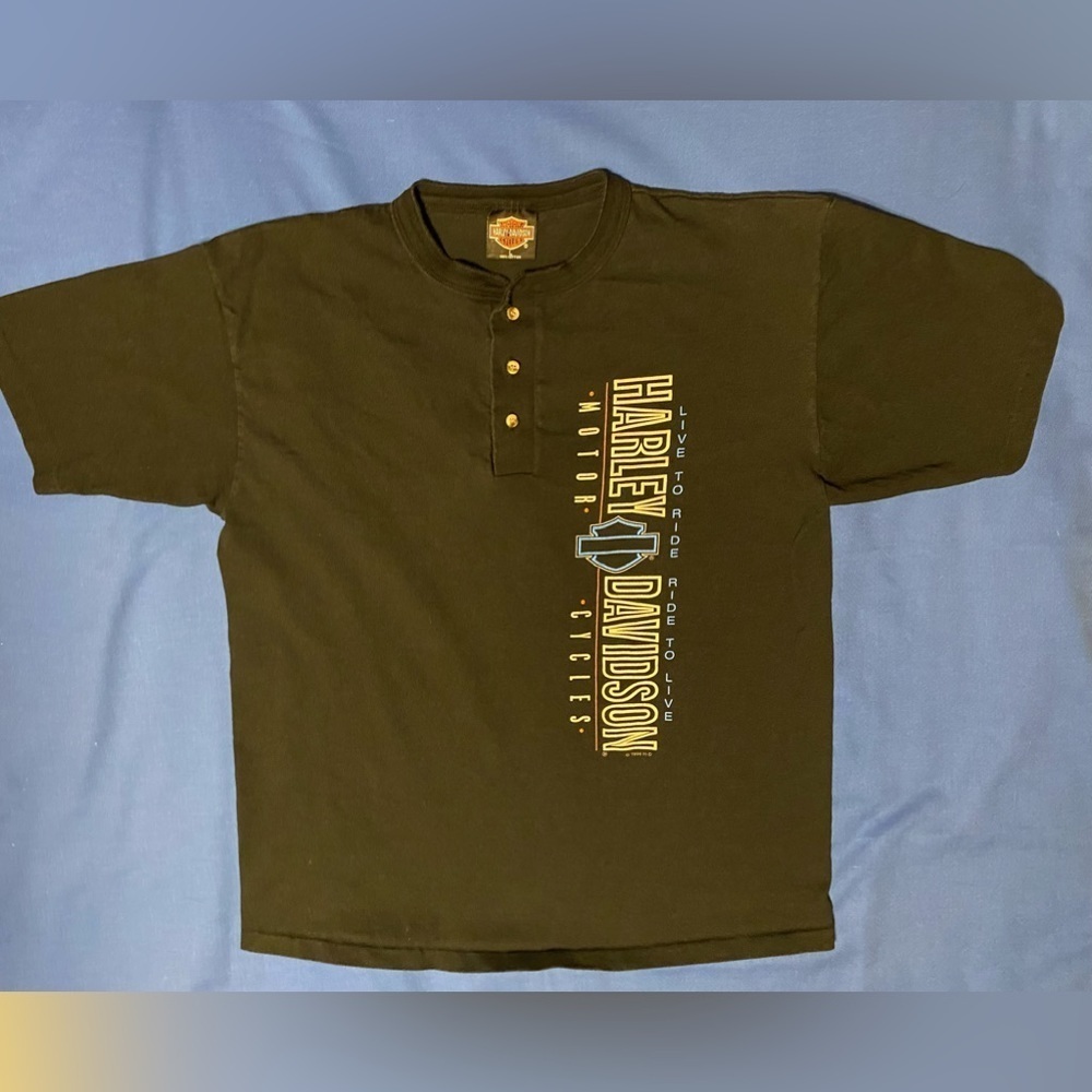 Harley Davidson Motor Cycles - VINTAGE - Excellent Condition Mens X-Large